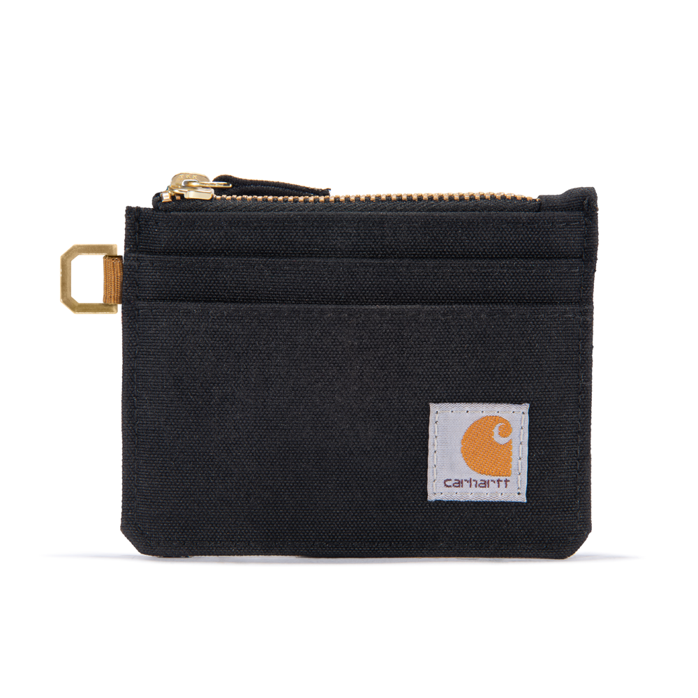 Carhartt Nylon Duck Zippered Card Keeper Wallet Black