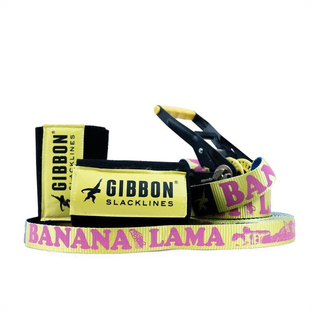 Gibbon Slacklines Gibbon Banana Lama Slackline With Treewear Yellow