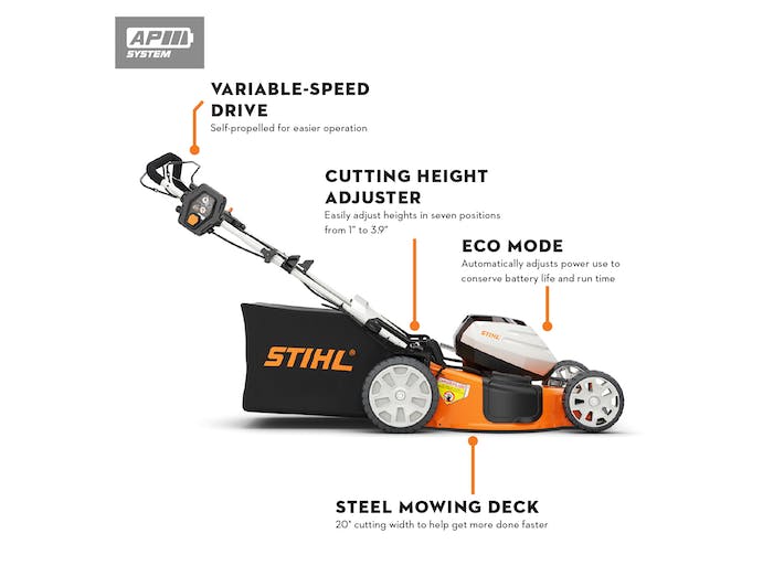 Stihl RMA 510 V Self-Propelled Battery Lawn Mower Kit (AK 300)