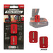 StealthMounts Stubby Magnetic Bit Holder For Milwaukee M18 Tools - Red Red / 3PK