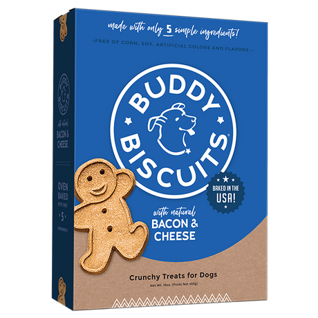 Buddy Biscuit Whole Grain Oven Baked Dog Treats (Bacon & Cheese) - 16oz & 3.5lbs / Bacon & Cheese