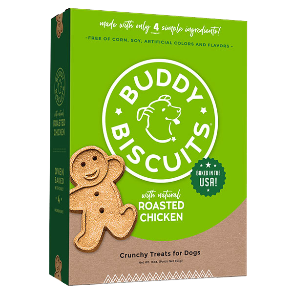 Buddy Biscuit Whole Grain Oven Baked Dog Treats (Roasted Chicken) - 16oz & 3.5lbs / Roasted Chicken