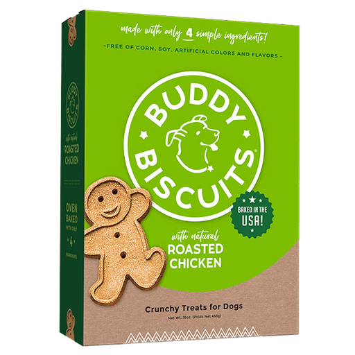 Buddy Biscuit Whole Grain Oven Baked Dog Treats (Roasted Chicken) - 16oz & 3.5lbs / Roasted Chicken