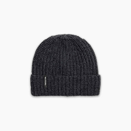 Turtle Fur Ocean Ragg Wool Ethan Beanie - Black Black