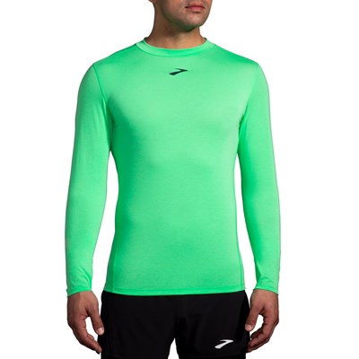 Brooks Men's High Point Long Sleeve Shirt Hyper Green
