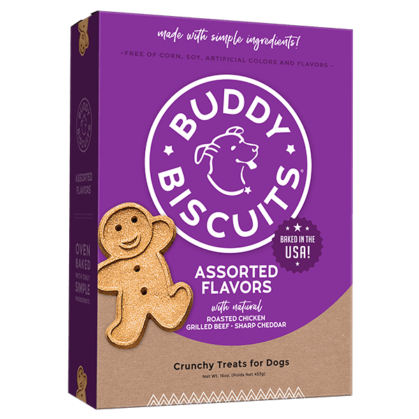 Buddy Biscuit Whole Grain Oven Baked Dog Treats (Assorted Flavors) - 16oz / Assorted