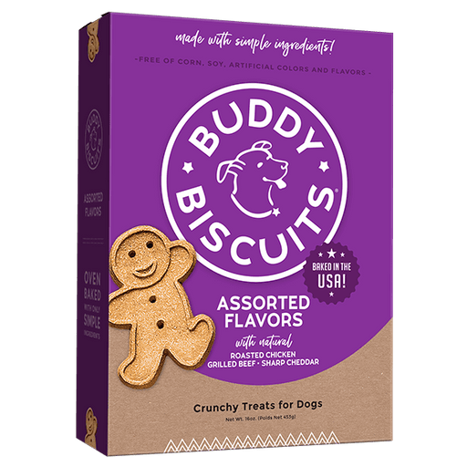 Buddy Biscuit Whole Grain Oven Baked Dog Treats (Assorted Flavors) - 16oz / Assorted