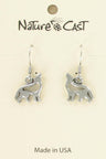 Nature Cast Metalworks Petro Cutout Wolf Dangle Earring Multi