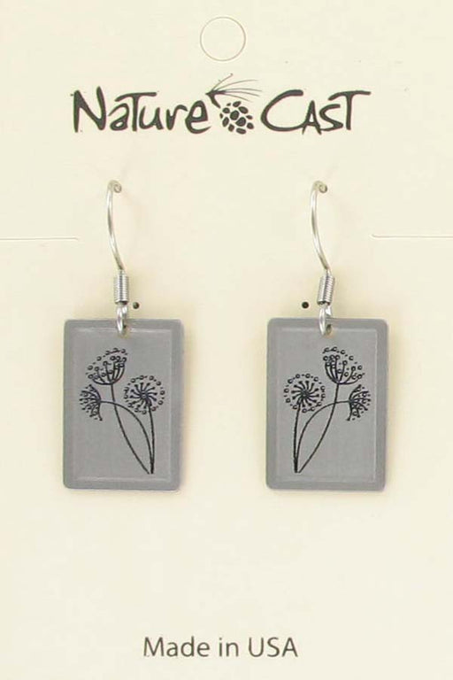Nature Cast Metalworks Dandelion Disc Dangle Earring
