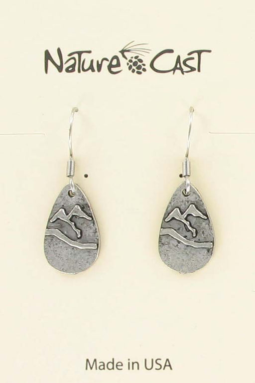 Nature Cast Metalworks Teardrop Mountain Dangle Earring