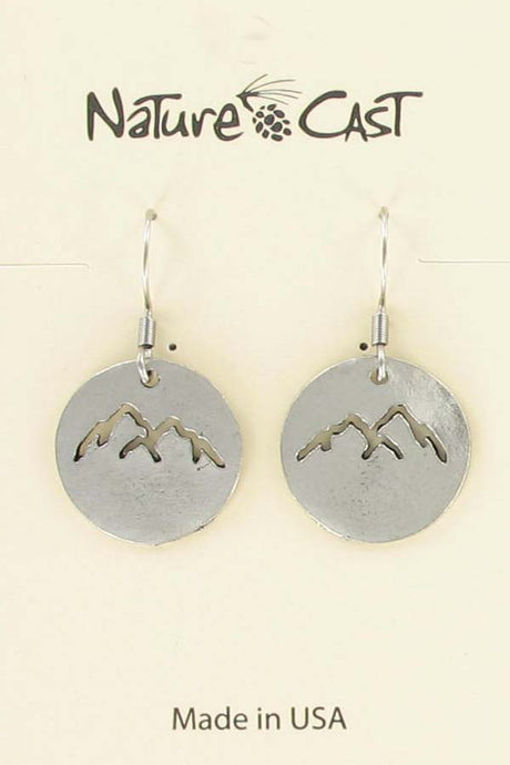 Nature Cast Metalworks Cutout Mountain Peaks Dangle Earring