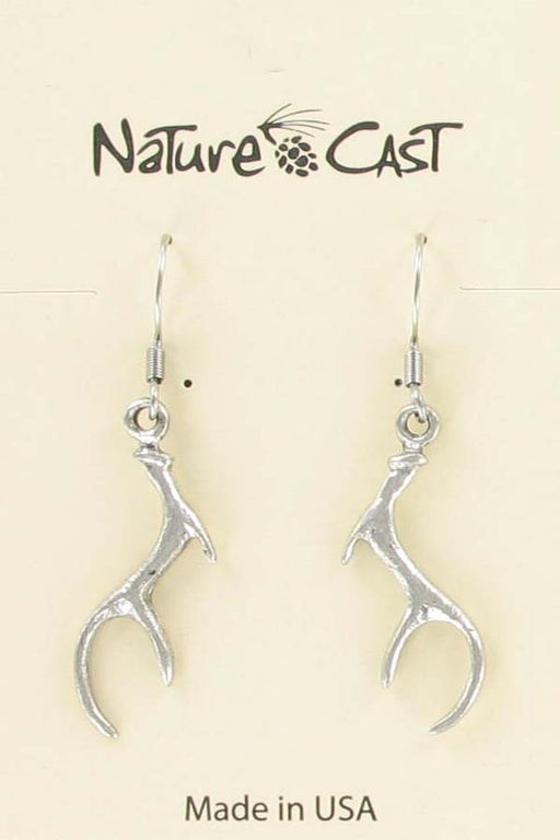 Nature Cast Metalworks Antler Dangle Earring Silver