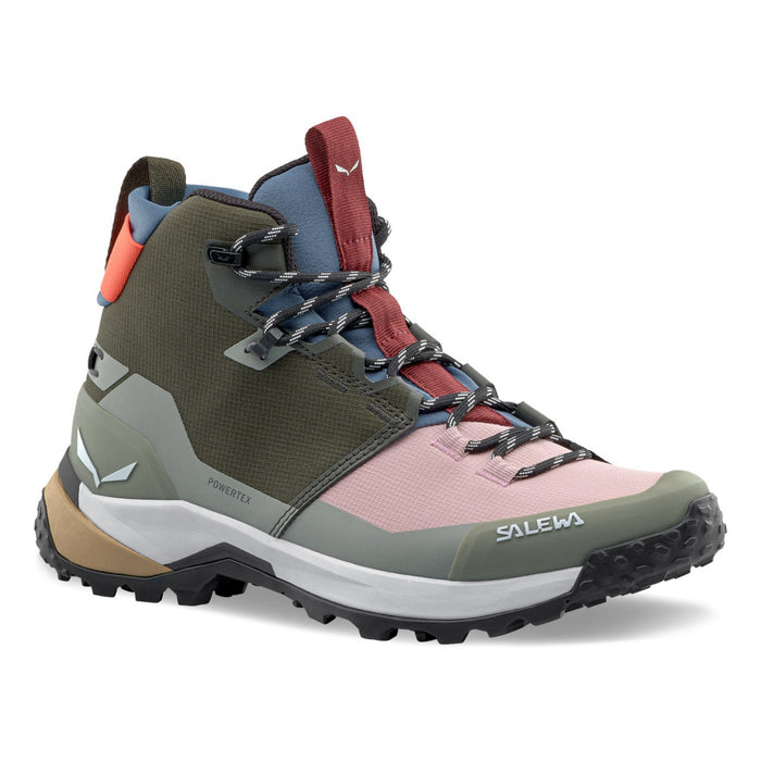 Salewa Women's Puez Mid PowerTex Boot - Dark Olive/Shadow Dark Olive/Shadow