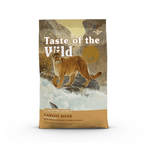 Taste of the Wild Canyon River Feline Recipe with Trout & Smoke-Flavored Salmon - 5 LB Trout & Smoke-Flavored Salmon