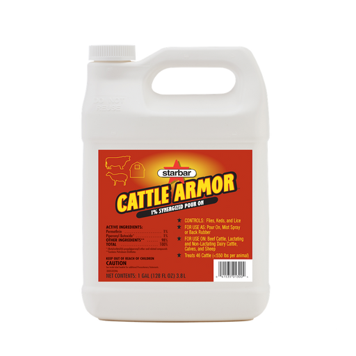 Starbar Cattle Armor 1% Synergized Pour On - 1 Gallon