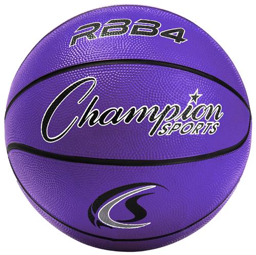 CHAMPION SPORTS Intermediate Size 6 Rubber Basketball, Purple Purple