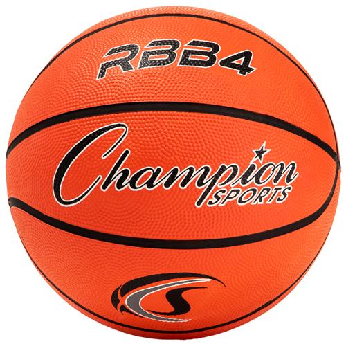 CHAMPION SPORTS Intermediate Size 6 Rubber Basketball, Orange Orange