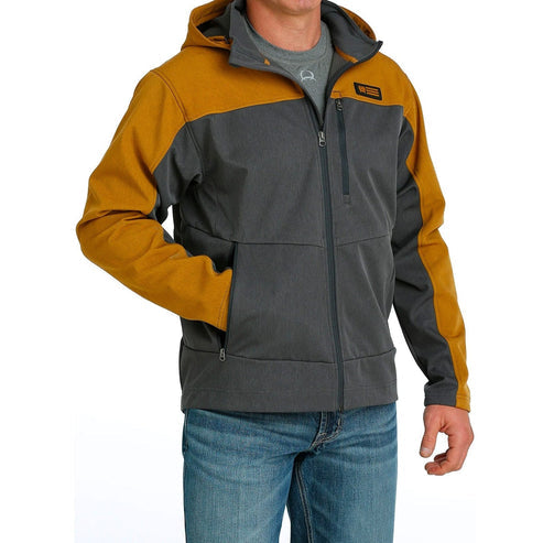 Cinch Men's Softshell Bonded Hooded Jacket Charcoal