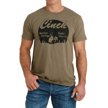 Cinch Men's Western Heritage Short Sleeve Graphic Tee Brown