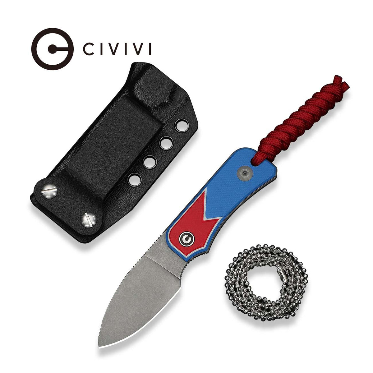 Civivi Baby Banter  - Jump Edition Knife, Red-white-blue G10/stonewash Rd/wht/blu