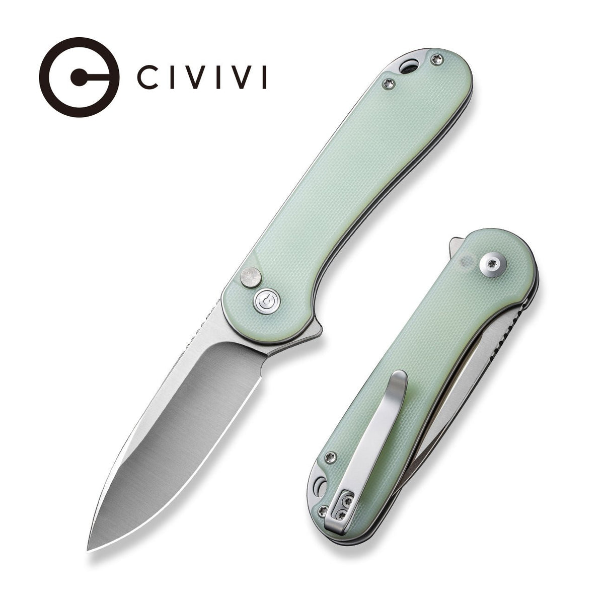 Button Lock Elementum Ii Knife, Jade/satin