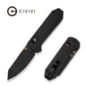 Yonder Knife, Black Burlap Micarta/black