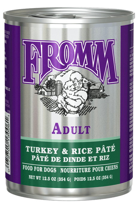 Fromm Family Pet Food Family Classic Adult Turkey & Rice Pate Wet Dog Food - 12.5 oz. Can Turkey