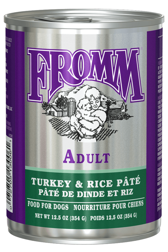 Fromm Family Pet Food Family Classic Adult Turkey & Rice Pate Wet Dog Food - 12.5 oz. Can Turkey