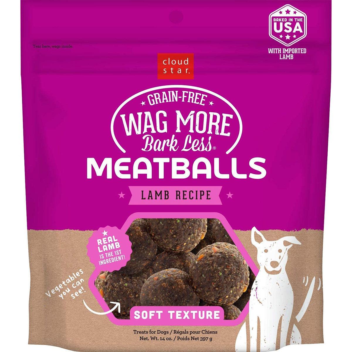 Cloudstar Wag More Bark Less Grain Free Lamb Meatballs - 14oz / Lamb