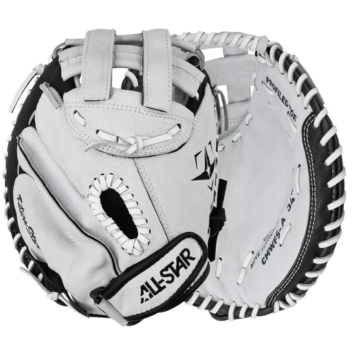 ALL STAR SPORTS Future Star Fastpitch Catching Mitt, LH Youth Black/white