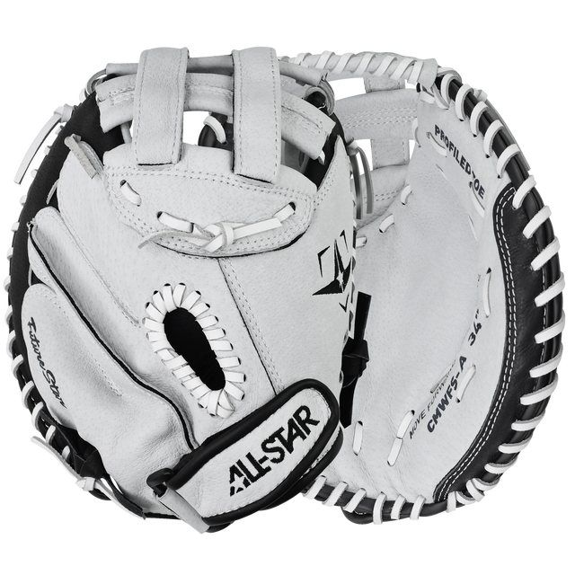 ALL STAR SPORTS Future Star Fastpitch Catching Mitt, RH Adult Black/white