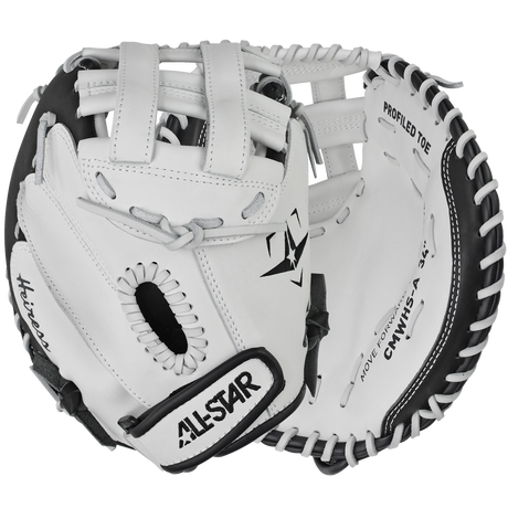 ALL STAR SPORTS Heiress Fastpitch Catching Mitt, RH Adult Black/white