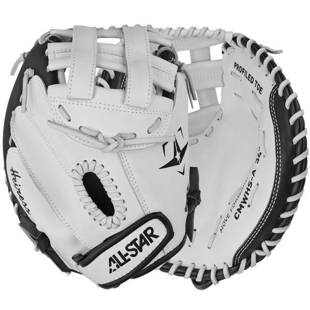 ALL STAR SPORTS Heiress Fastpitch Catching Mitt, LH Adult Black/white