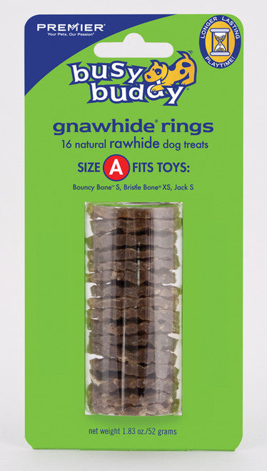 PetSafe Busy Buddy Gnawhide Ring Refills Original Rawhide (16 Rings)