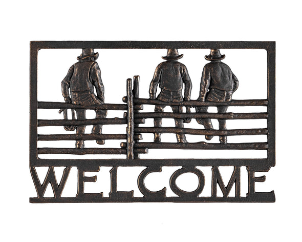 Painted Sky Designs Welcome Sign Metal Cowboy