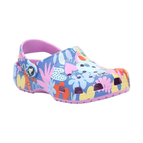 Crocs Kid's Classic Printed Floral Clog - Bubble Bubble