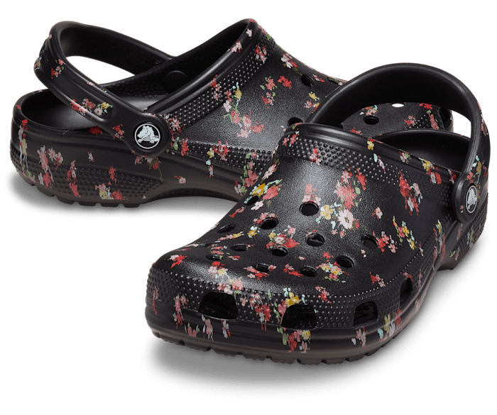 Crocs Classic Ditsy Floral Clog - Black Black