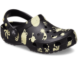 Crocs Toddler Classic Glow-in-the-Dark Space Clog - Black Black