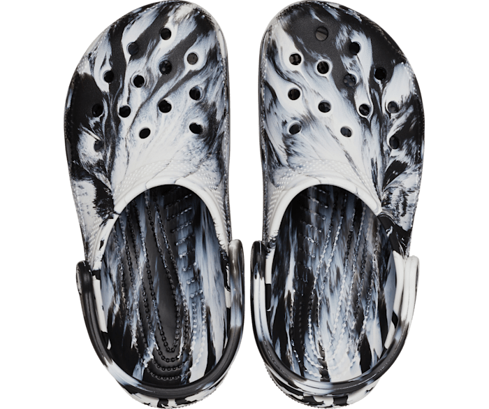 Crocs Classic Marbled Clog - White/Black White/Black