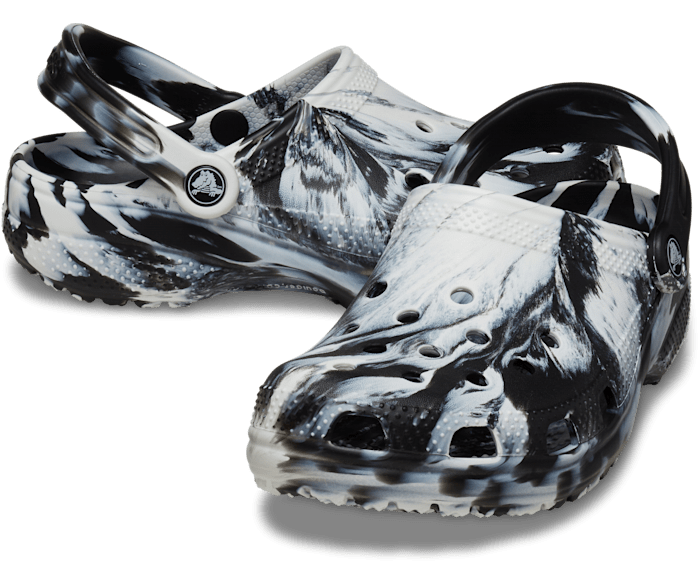 Crocs Classic Marbled Clog - White/Black White/Black