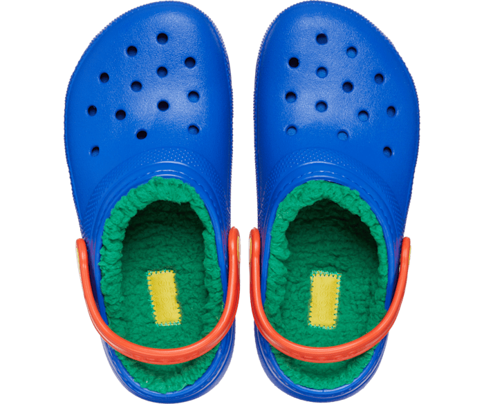 Crocs Toddler Classic Lined Clog - Blue Bolt/Multi Blue Bolt/Multi