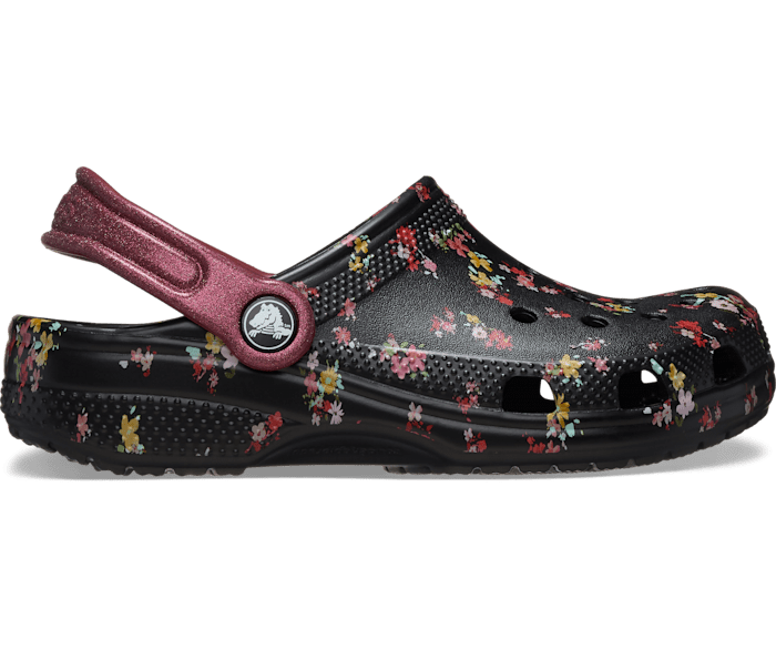 Crocs Kids' Classic Ditsy Floral Clog - Black/Multi Black/Multi