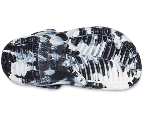 Crocs Toddler Classic Marbled Clog - Black/White Black/White