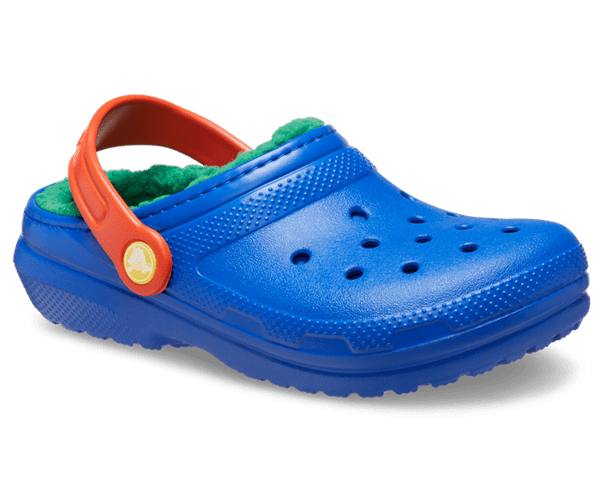Crocs Toddler Classic Lined Clog - Blue Bolt/multi 