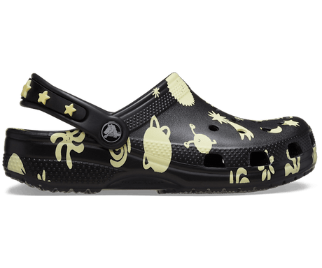 Crocs Toddler Classic Glow-in-the-Dark Space Clog - Black Black