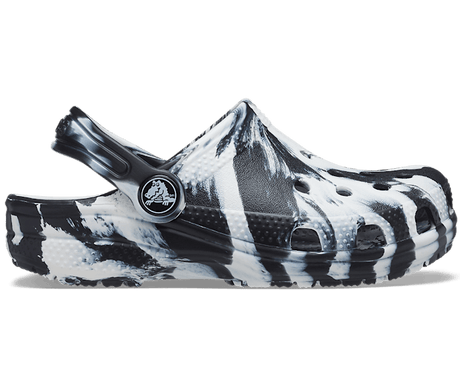 Crocs Toddler Classic Marbled Clog - Black/White Black/White