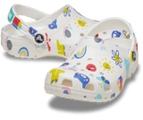 Crocs Toddler Classic Doodle Print Clog - White/Multi White/Multi