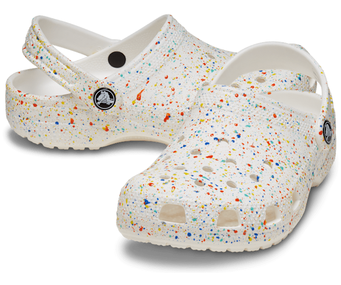 Crocs Kids' Classic Splatter Paint Clog - White/Multi White/Multi