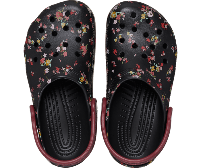 Crocs Kids' Classic Ditsy Floral Clog - Black/Multi Black/Multi