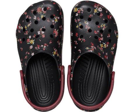 Crocs Kids' Classic Ditsy Floral Clog - Black/Multi Black/Multi